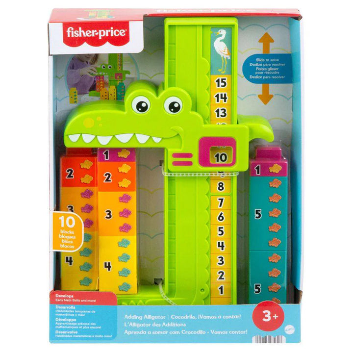 Fisher-Price Adding Alligator Stacking Blocks Learning Toy (10 Blocks ...
