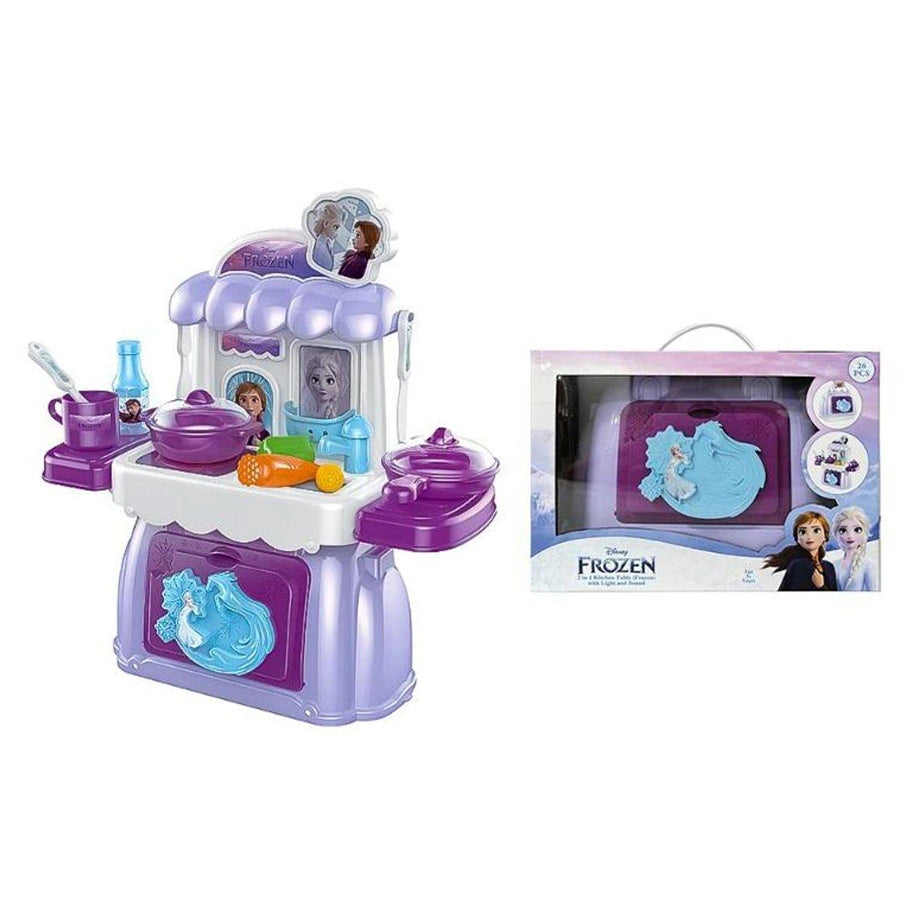 Disney Frozen 2-in-1 Light & Sound Kitchen Table Set (26 Pieces)