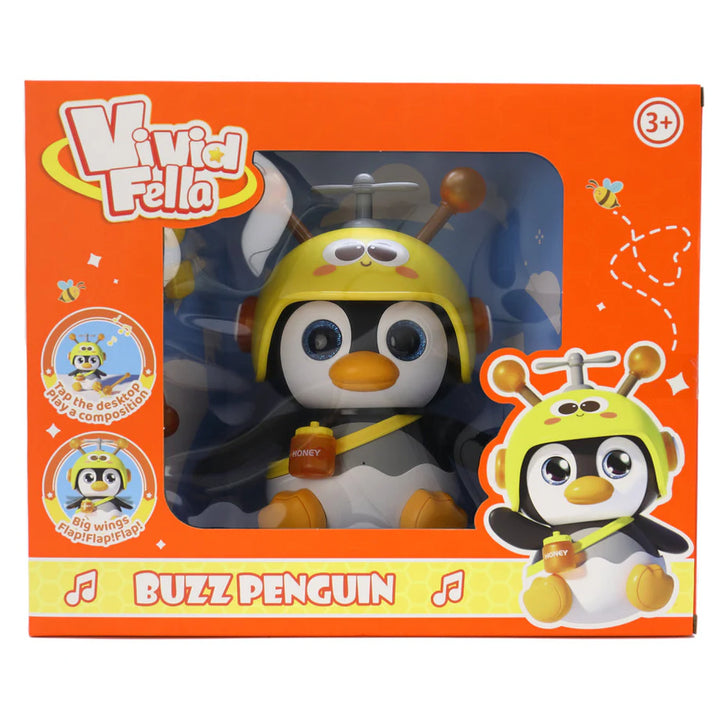 Vivid Fella Buzz Penguin Interactive Pet Toy