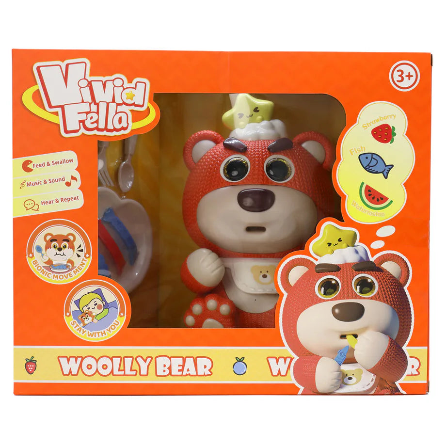 Vivid Fella Woolly Bear Interactive Pet Toy