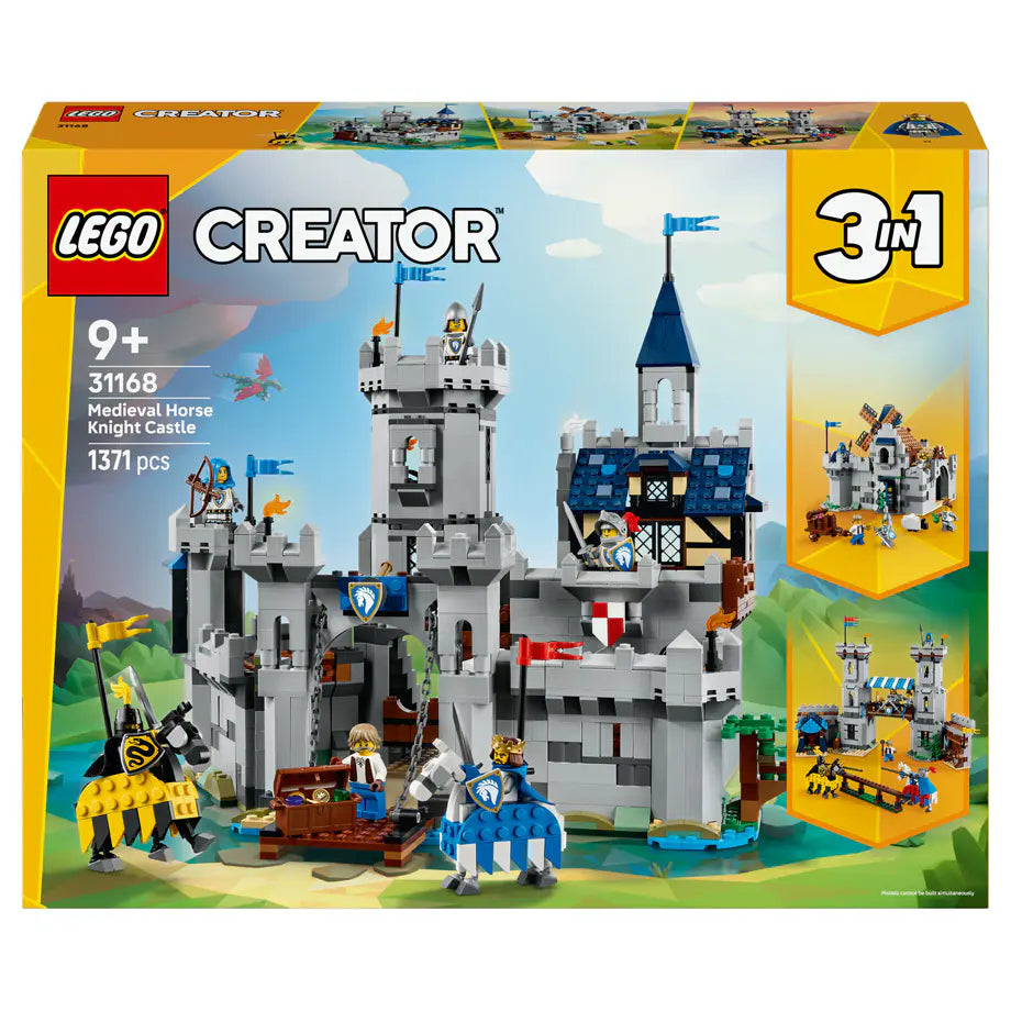 LEGO Creator 3-In-1 Medieval Horse Knight Castle Building Set