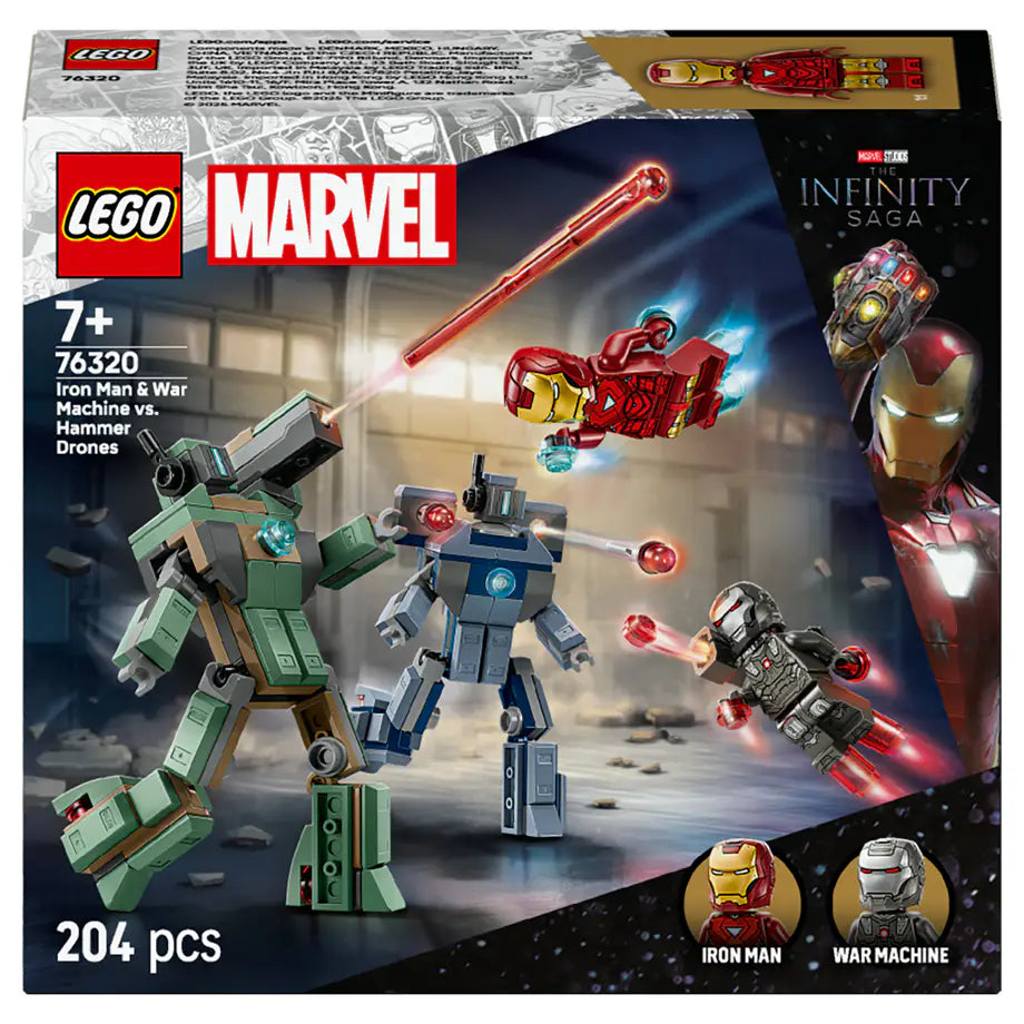 LEGO Marvel Iron Man & War Machine Vs. Hammer Drones Building Set