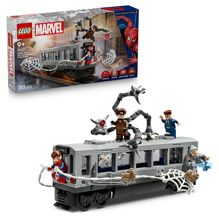 LEGO Marvel Spider-Man Vs. Doc Ock Subway Train Scene Building Set