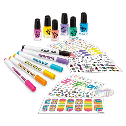 Cra-Z-Art Shimmer 'n Sparkle Neon Craze Nail Time Graffiti Art Nail Design Kit