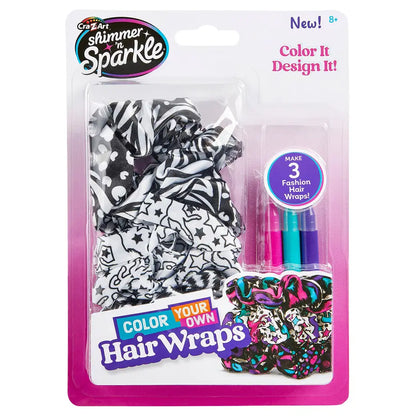 Cra-Z-Art Shimmer ’n Sparkle Color Your Own Hair Wraps Kit