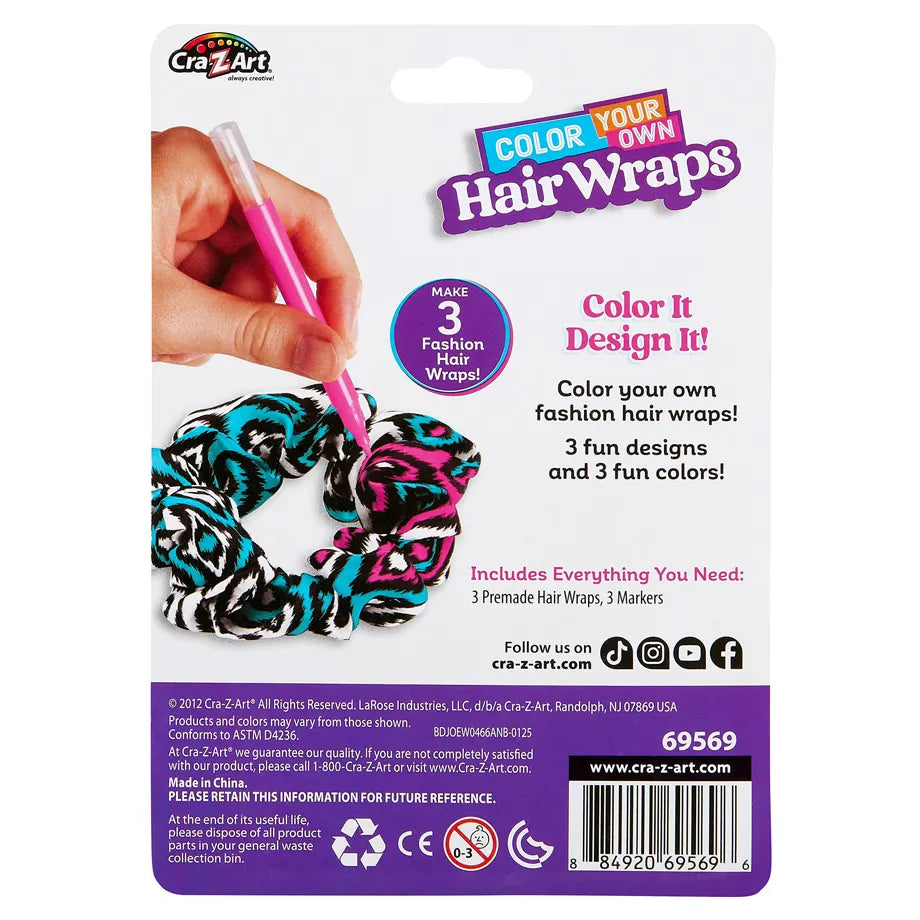 Cra-Z-Art Shimmer ’n Sparkle Color Your Own Hair Wraps Kit