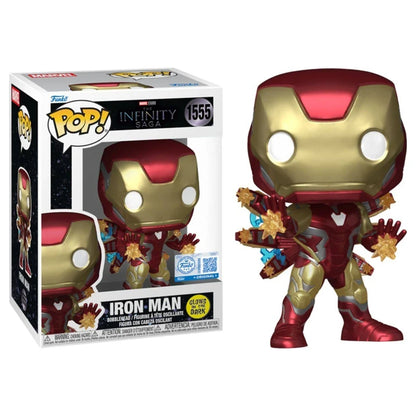 Funko POP! Marvel The Infinity Saga Iron Man Beams Glow-in-the-Dark Vinyl Bobblehead (9.9 cm)