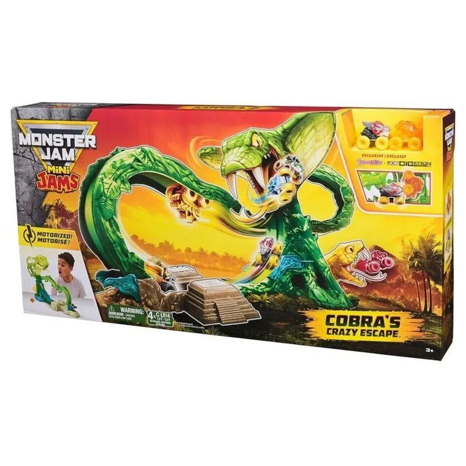 Spin Master Monster Jam Mini Jams Cobra's Crazy Escape Racing Playset