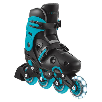 Globber Go Lights Adjustable Inline Skates (EU 34–37, Blue/Black)
