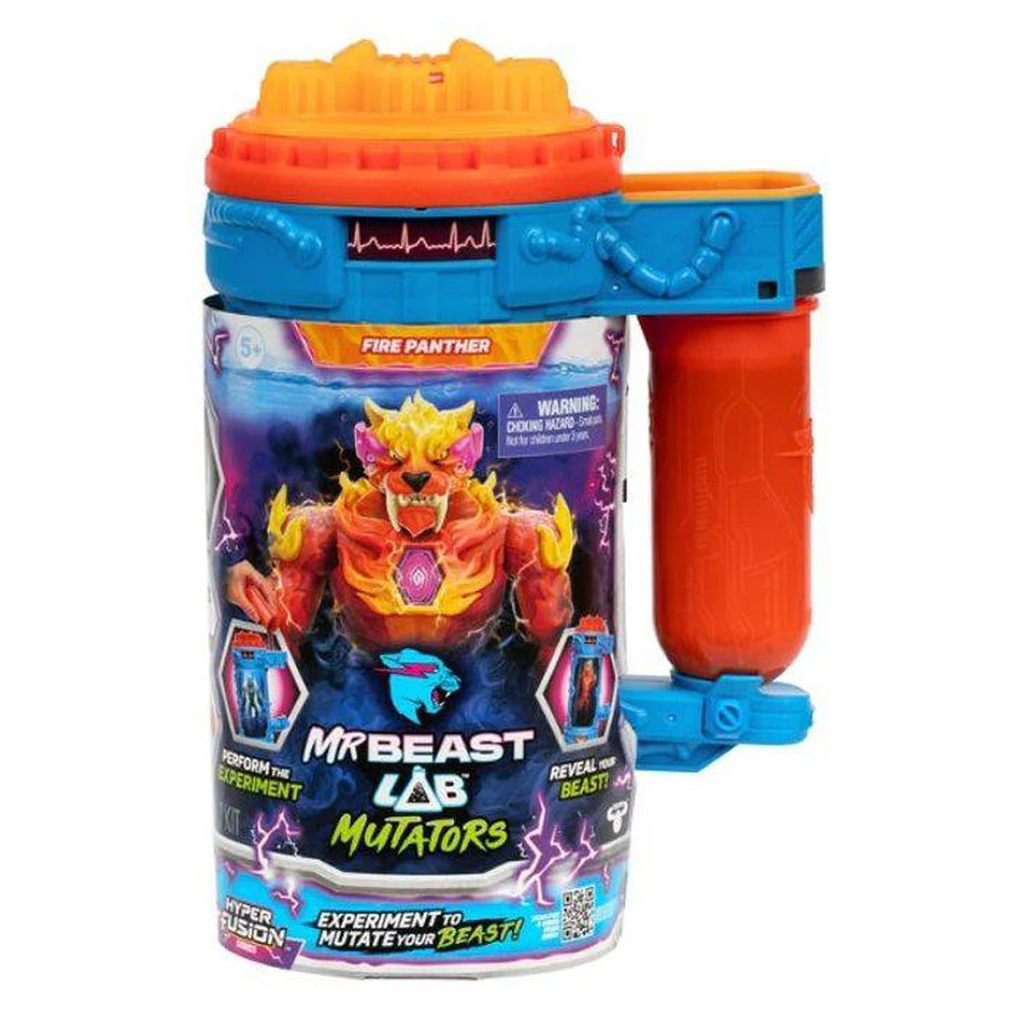 MrBeast Lab Mutators Hyper Fusion Series Fire Panther Figure (14 cm)