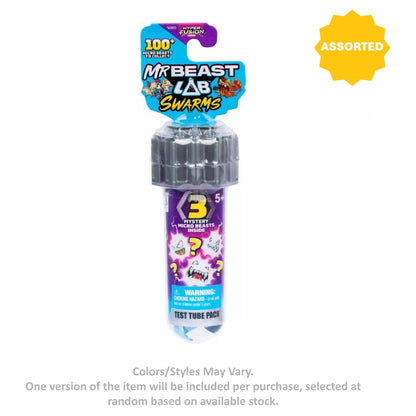 MrBeast Lab Swarms Hyper Fusion Series 3 Micro Beasts Test Tube Pack (2.5 cm, Assorted)
