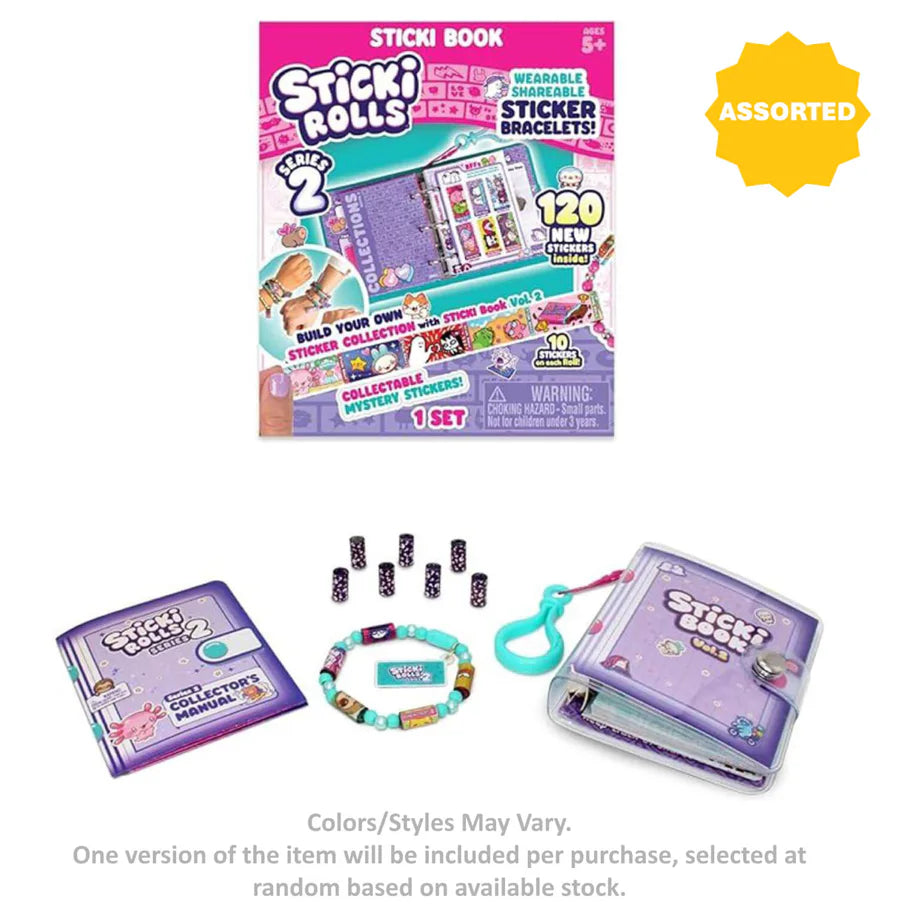 Sticki Rolls Series 2 Wearable Sticker Bracelet Sticki Book (Assorted)