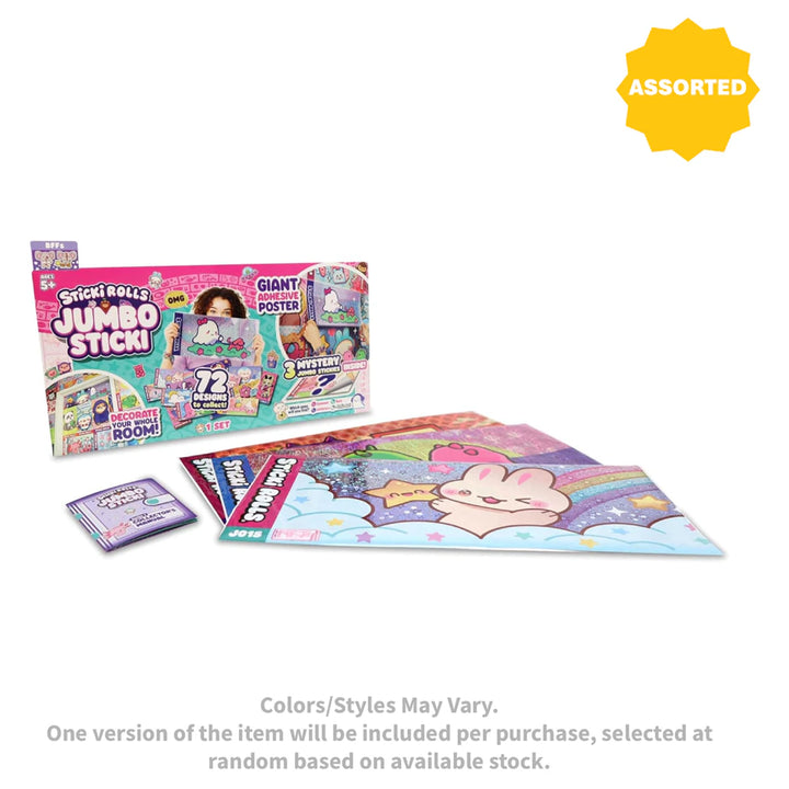 Sticki Rolls Jumbo Sticki Giant Adhesive Poster Set (Pack of 3, Assorted)