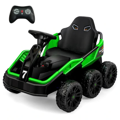 Miniature Motors 6-Wheeler Lawn Racer Ride-on Car (24V, Green/Black)