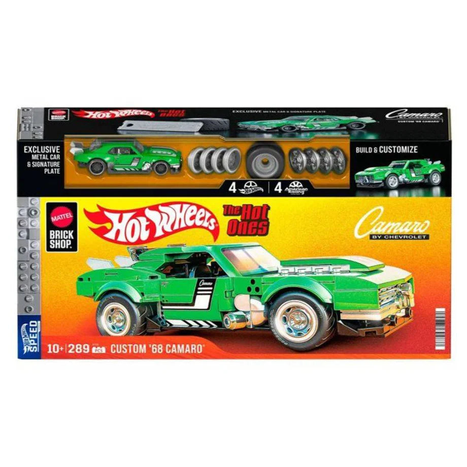 Mattel Brick Shop Hot Wheels Custom ’68 Camaro Building Kit (1:32, 289 Pieces)