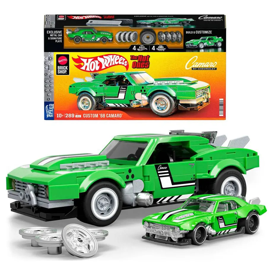 Mattel Brick Shop Hot Wheels Custom ’68 Camaro Building Kit (1:32, 289 Pieces)