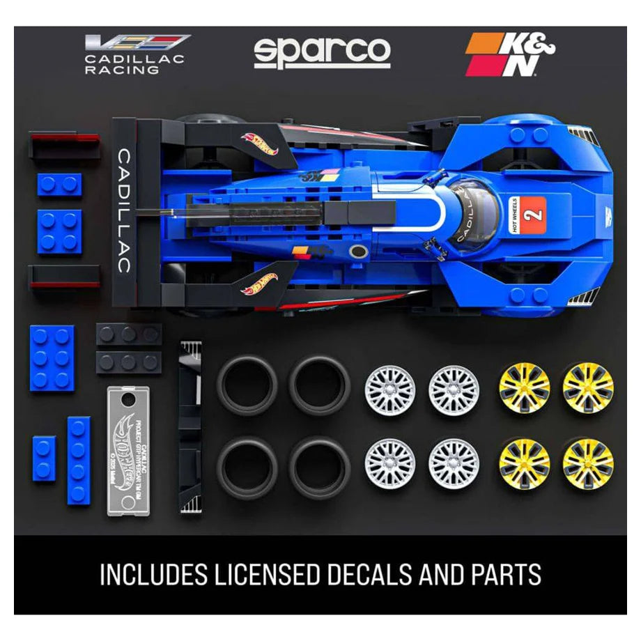 Mattel Brick Shop Hot Wheels Cadillac Project GTP Hypercar Building Kit (1:32, 236 Pieces)