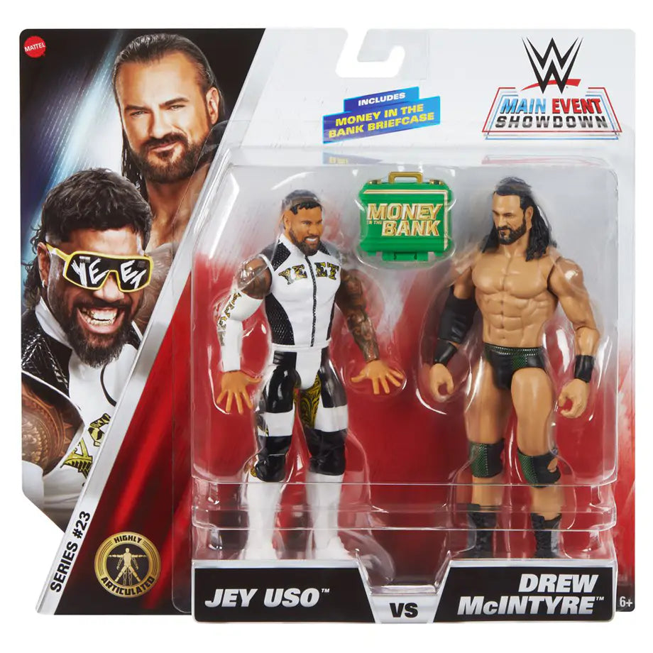 WWE Main Event Showdown Jey Uso vs Drew McIntyre 2-Pack (15.24 cm)