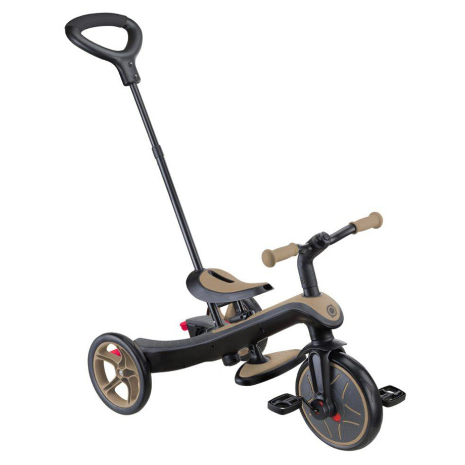 Globber Explorer 4-in-1 Foldable Trike (Taupe)