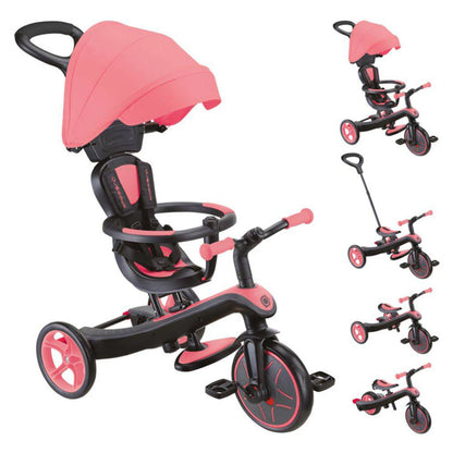 Globber Explorer 4-in-1 Foldable Trike (Pink)