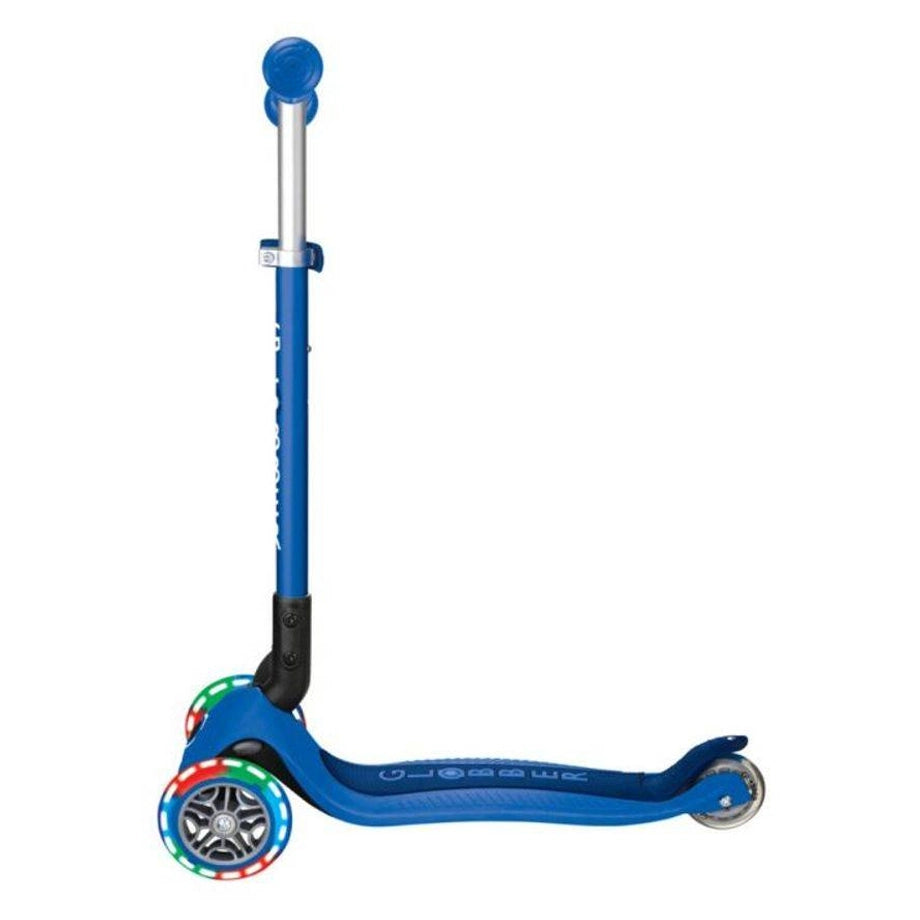 Globber Primo Lights 3-Wheel Foldable Kick Scooter (Blue)