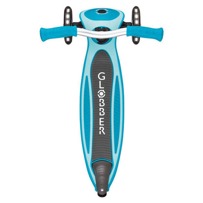 Globber Master Lights 3-Wheel Foldable Kick Scooter (Aqua)