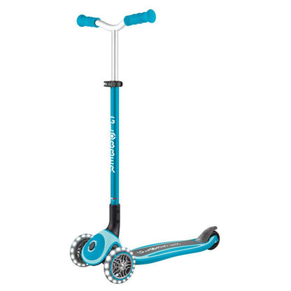 Globber Master Lights 3-Wheel Foldable Kick Scooter (Aqua)