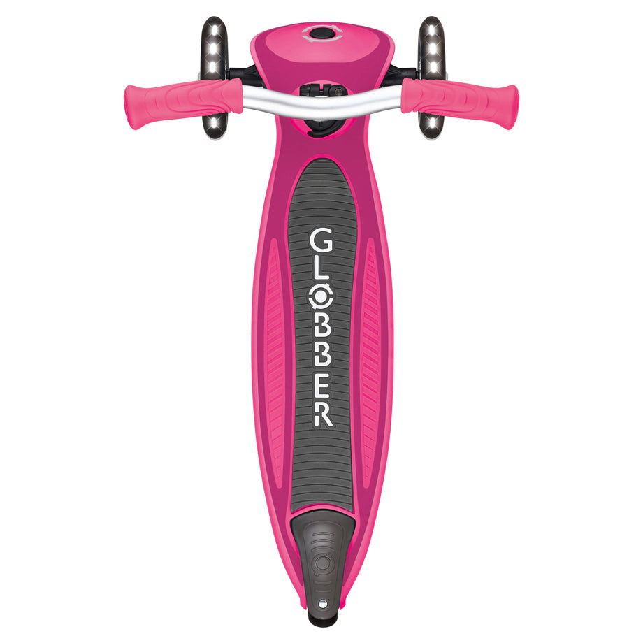 Globber Master Lights 3-Wheel Foldable Kick Scooter (Pink)