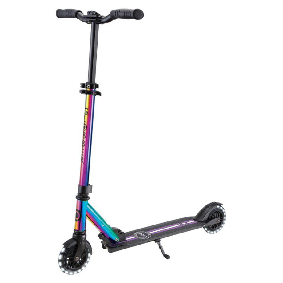 Globber Flow Element Lights Foldable 2-Wheel Kick Scooter (Neo Chrome)