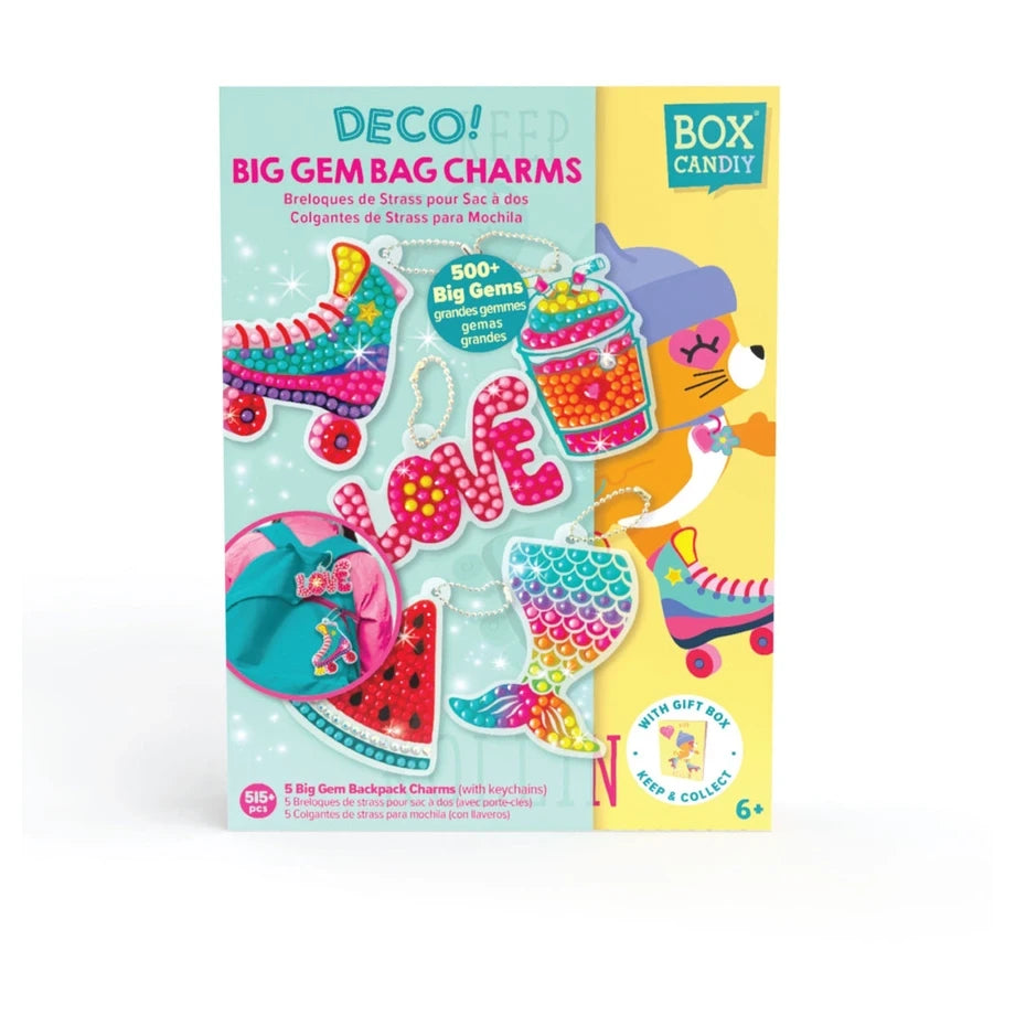 Box CanDIY Deco! Big Gem Backpack Charms Craft Set (5 Charms)