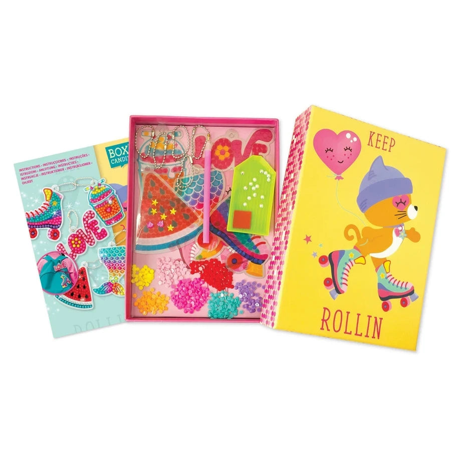 Box CanDIY Deco! Big Gem Backpack Charms Craft Set (5 Charms)
