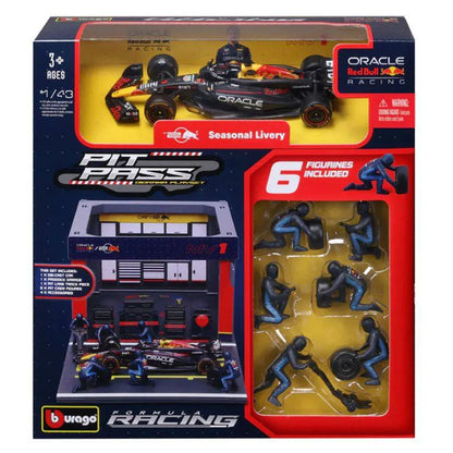 Bburago Formula One Racing Oracle Red Bull Racing Seasonal Livery Pit Pass Diorama Playset (1:43)