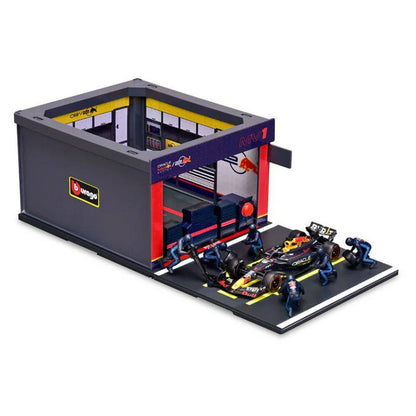 Bburago Formula One Racing Oracle Red Bull Racing Seasonal Livery Pit Pass Diorama Playset (1:43)
