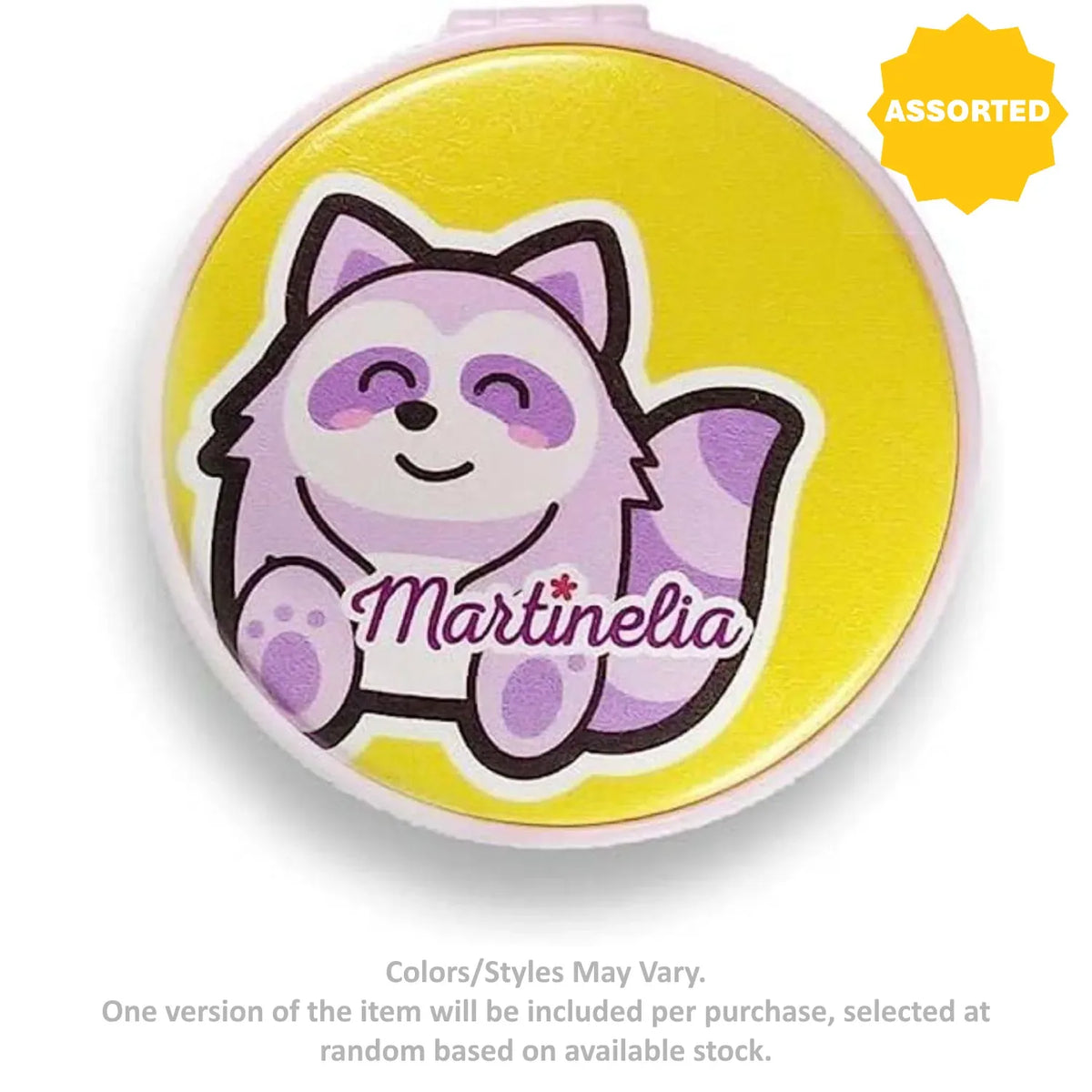 Martinelia Cute Animal Design Compact Mirror (8 cm, Assorted)