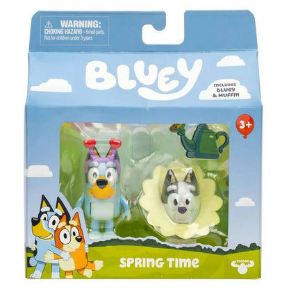 Bluey Spring Time Bluey & Muffin Figure Pack  Pack of 2 (6 cm)