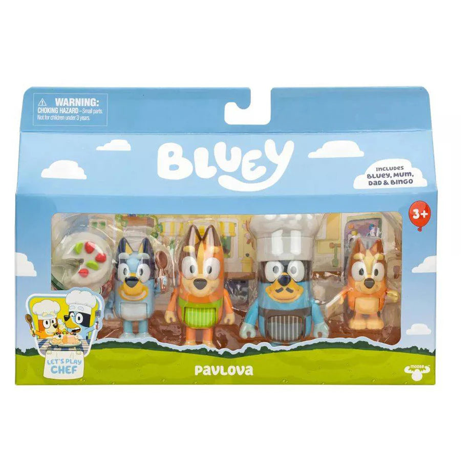 Bluey Let’s Play Chef Series 13 Pavlova Figure Pack of 4 (6.35-7.6 cm)
