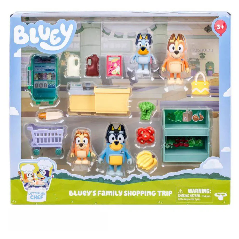 Bluey Let’s Play Chef Bluey’s Family Shopping Trip Playset