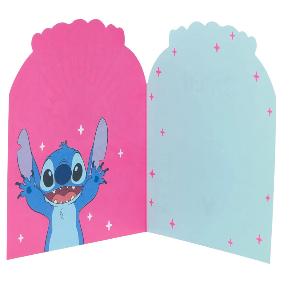 UK Greetings Disney Lilo & Stitch Stich Face Happy Birthday Greeting Card (15.9 x 18.4 cm)