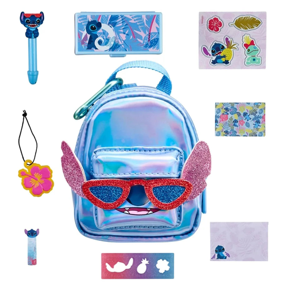 Real Littles Disney Lilo & Stitch Stitch Mini Backpack Set (7 Pieces, Assorted)