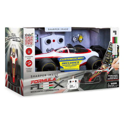 Sharper Image Real Speed Formula Flex Customizable Racer RC Car (Red/White)