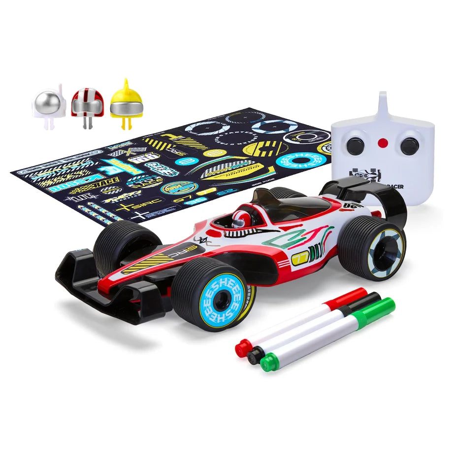 Sharper Image Real Speed Formula Flex Customizable Racer RC Car (Red/White)