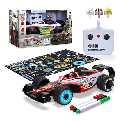 Sharper Image Real Speed Formula Flex Customizable Racer RC Car (Red/White)
