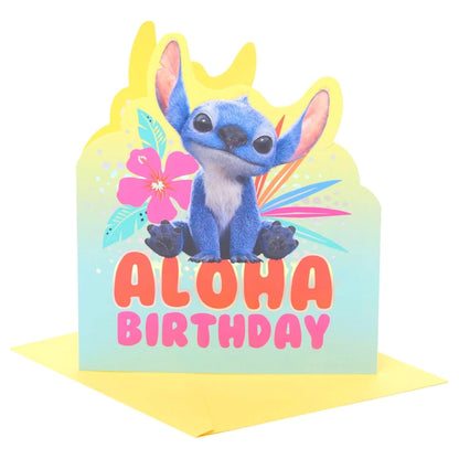UK Greetings Disney Lilo & Stitch Aloha Birthday Greeting Card (15.9 x 18.4 cm)
