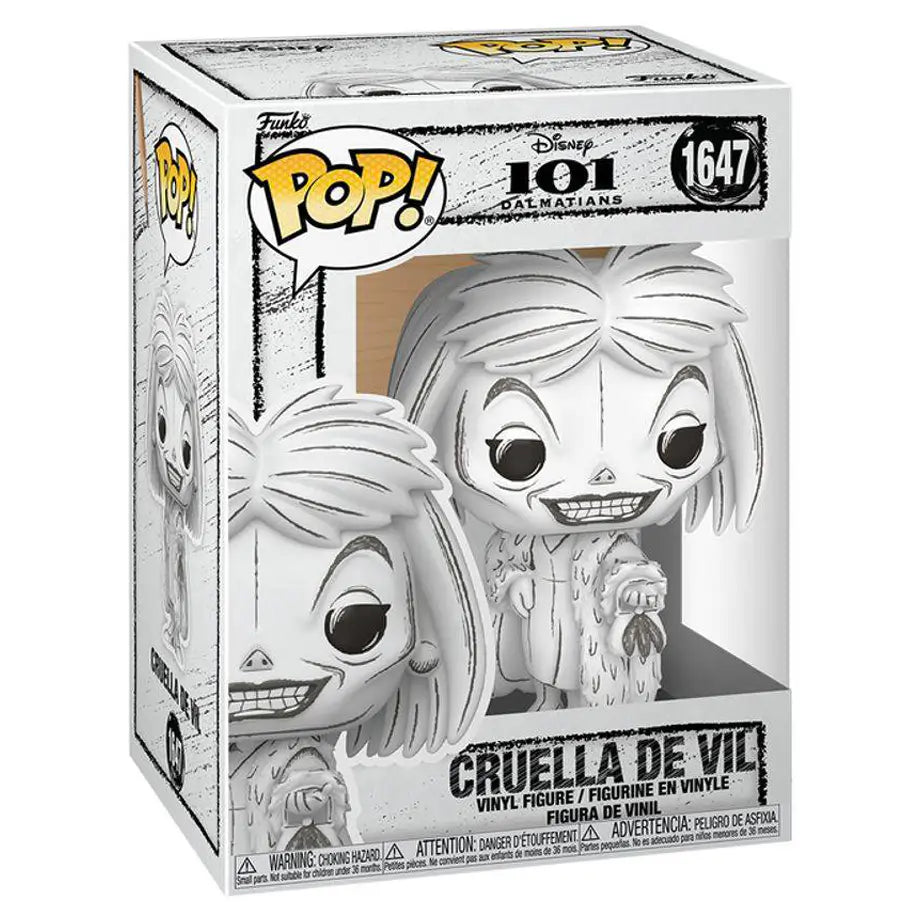 Funko POP! Disney 101 Dalmatians Cruella de Vil (Sketched Deco) Vinyl Figure (10.9 cm)