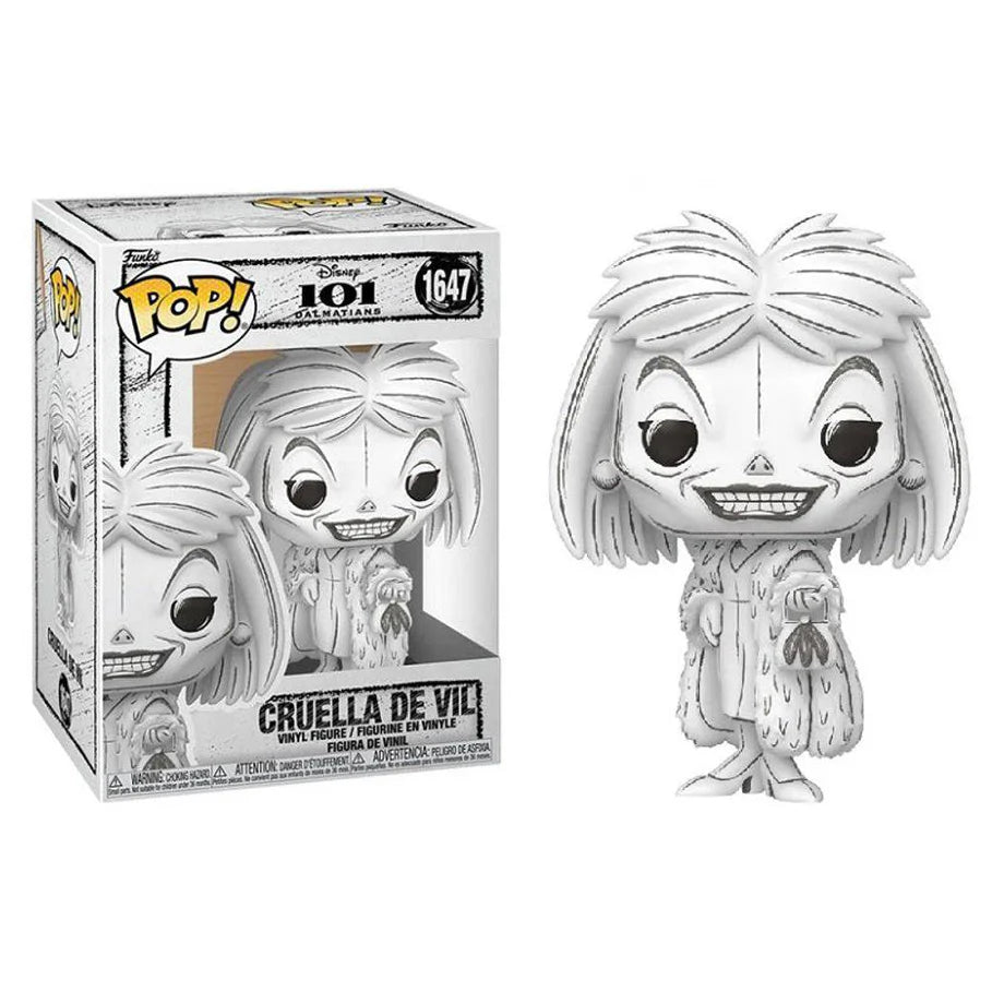 Funko POP! Disney 101 Dalmatians Cruella de Vil (Sketched Deco) Vinyl Figure (10.9 cm)