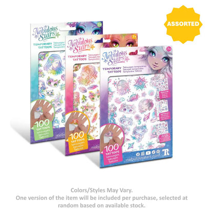 Nebulous Stars Temporary Tattoos Set (100 Tattoo, Assorted)