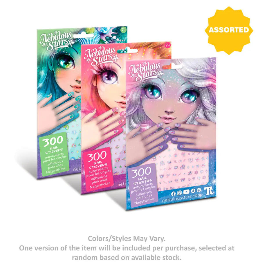 Nebulous Stars Nail Stickers Set (300 Stickers, Assorted)