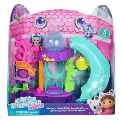 Gabby’s Dollhouse The Movie MerCat’s Colorful Kitty Aquarium Playset