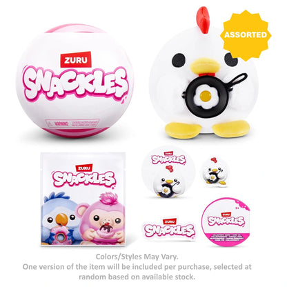 Snackles Series 1 Plush Toy With Snack Mystery Capsule (12.7 Cm, Assorted)