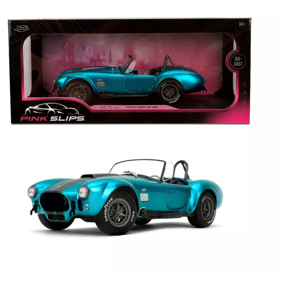 Jada Pink Slips Shelby Cobra 427 MK2 Die-Cast Car (1:18, Teal Blue)